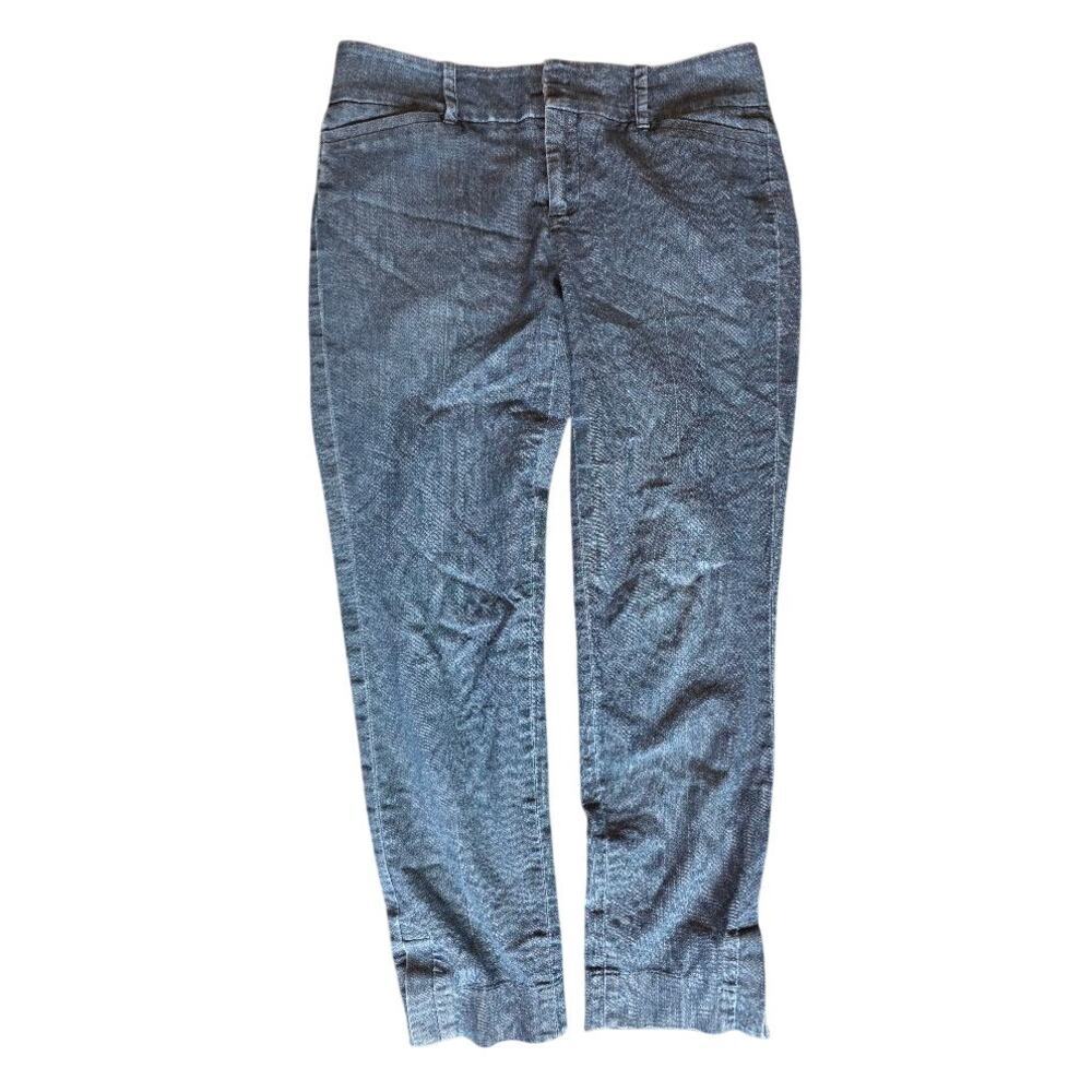 Calvin Klein Denim Trouser Pants Women’s 4 Blue Cuffed Ankle Slim Stretch